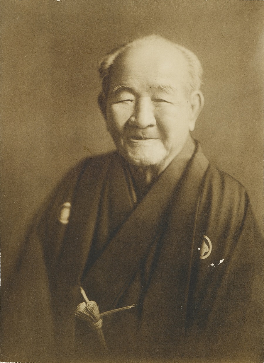 1931（昭和6）年、91歳で亡くなる2か月前に撮影された笑顔の渋沢（渋沢史料館所蔵）
